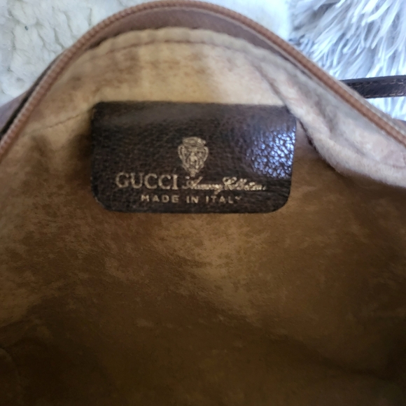 Gucci "GG" Supreme Sherry Web Camera Brown Leather Coated Canvas Cross Body - Picture 8 of 13